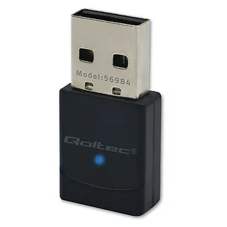 Qoltec Bezprzewodowy mini Adapter Wi-Fi 6 | Standard AX | Bluetooth 5.4 | USB | 900Mbps