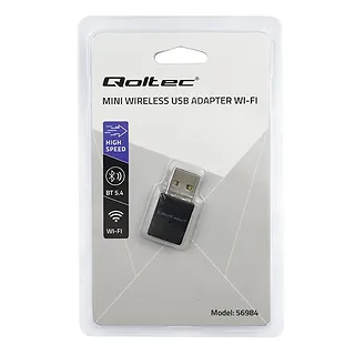 Qoltec Bezprzewodowy mini Adapter Wi-Fi 6 | Standard AX | Bluetooth 5.4 | USB | 900Mbps