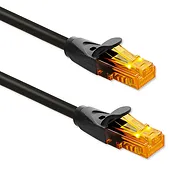 Qoltec Kabel patchcord UTP | kat.6 | 2 x RJ-45 | High speed 1Gb/s |     Pozłacane styki | 20m | Czarny