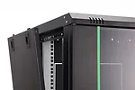 Digitus Szafa sieciowa wisząca Dynamic 19" 16U rack 785x600x450mm, drzwi szyba, czarna, niezłożona, 60kg