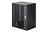 Digitus Szafa sieciowa wisząca Dynamic 19" 16U rack 785x600x450mm, drzwi szyba, czarna, niezłożona, 60kg