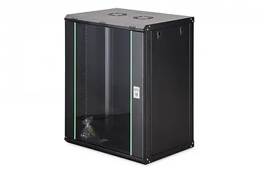 Digitus Szafa sieciowa wisząca Dynamic 19" 16U rack 785x600x450mm, drzwi szyba, czarna, niezłożona, 60kg