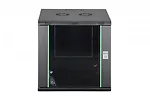 Digitus Szafa sieciowa wisząca Dynamic 19" 12U rack 607x600x600mm, drzwi szyba, czarna, niezłożona, 60kg