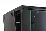 Digitus Szafa sieciowa wisząca Dynamic 19" 12U rack 607x600x600mm, drzwi szyba, czarna, niezłożona, 60kg
