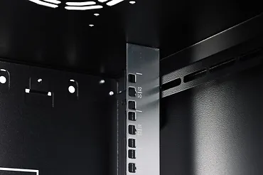 Digitus Szafa sieciowa wisząca Dynamic 19" 12U rack 607x600x600mm, drzwi szyba, czarna, niezłożona, 60kg