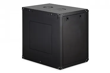 Digitus Szafa sieciowa wisząca Dynamic 19" 12U rack 607x600x450mm, drzwi szyba, czarna, niezłożona, 60kg