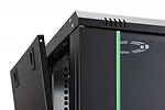 Digitus Szafa sieciowa wisząca Dynamic 19" 12U rack 607x600x450mm, drzwi szyba, czarna, niezłożona, 60kg