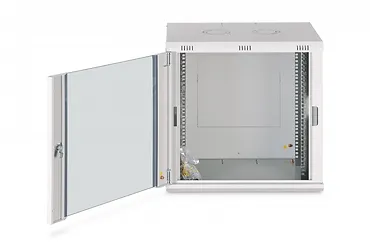 Digitus Szafa sieciowa wisząca Dynamic 19" 12U rack 607x600x450mm, drzwi szyba, szara, niezłożona, 60kg