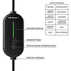 Qoltec Mobilna ładowarka do samochodu elektrycznego EV z regulacją 2w1  Typ2 | 3.5kW | 230V | LCD | LED | 5m
