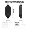 Qoltec Mobilna ładowarka do samochodu elektrycznego EV z regulacją 2w1  Typ2 | 3.5kW | 230V | LCD | LED | 5m