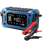 Qoltec Mikroprocesorowa ładowarka 12V 15A | Prostownik z funkcją naprawy i podtrzymania zasilania podczas wymiany akumulatora | do AGM GEL LiFePO4 |   LCD
