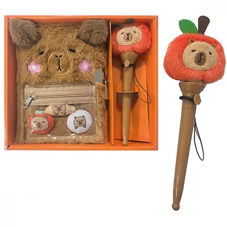 Stnux Pamiętnik pluszowy kapibara z długopisem