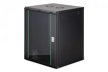 Digitus Szafa sieciowa wisząca Dynamic 19" 16U rack 785x600x600mm, drzwi szyba, czarny, niezłożona, 60kg