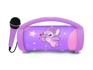 Lexibook Angel – Przenośny głośnik Bluetooth z mikrofonem, efektami świetlnymi, karaoke, bezprzewodowy,