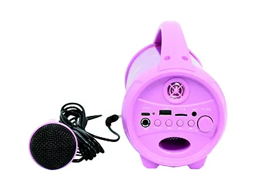 Lexibook Angel – Przenośny głośnik Bluetooth z mikrofonem, efektami świetlnymi, karaoke, bezprzewodowy,