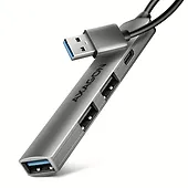 AXAGON HUE-STA HUB 4-portowy 1x USB-A 5Gbps, 2x USB2.0 + 1x USB-C 2.0, 12cm kabel USB-A