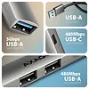 AXAGON HUE-STA HUB 4-portowy 1x USB-A 5Gbps, 2x USB2.0 + 1x USB-C 2.0, 12cm kabel USB-A