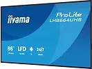 IIYAMA Monitor 86 cali LH8664UHS-B3AG 24/7,IPS,ANDROID 14,4K,2xHDMI,RJ45,    2xUSB,WiF,iUSB-C(DP-Alt),2x16W, iiSignage? (CMS), iiControl (DMS),iiShare,    ES