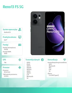 Oppo Smartfon Reno13 FS 5G 12/ 512GB Szary CPH2699
