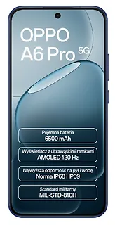 Oppo Smartfon A6 Pro 5G 8/256GB Niebieski CPH2781
