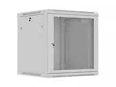 Lanberg Szafa instalacyjna rack wisząca 12U 600x600 szara drzwi perforowane (flat pack)