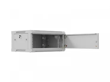 Lanberg Szafa instalacyjna rack wisząca 19 cali 4U 600x450 szara drzwi metalowe (flat pack)