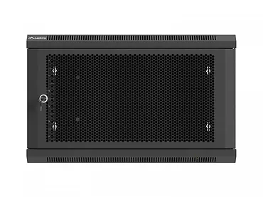 Lanberg Szafa instalacyjna rack wisząca 19 cali 6U 600x600 czarna drzwi perforowane (flat pack)