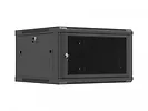 Lanberg Szafa instalacyjna rack wisząca 19 cali 6U 600x600 czarna drzwi perforowane (flat pack)