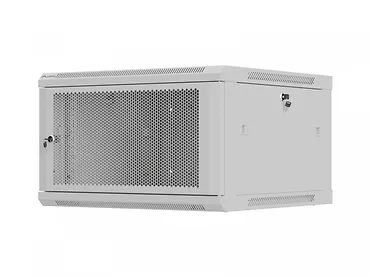 Lanberg Szafa instalacyjna rack wisząca 19 cali 6U 600x600 szara drzwi perforowane (flat pack)