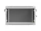 Lanberg Szafa instalacyjna rack wisząca 19 cali 6U 600x600 szara drzwi perforowane (flat pack)