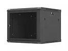 Lanberg Szafa instalacyjna rack wisząca 19 cali 9U 600x600 czarna drzwi     perforownae ( flat pack)