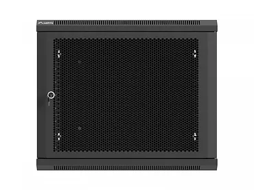 Lanberg Szafa instalacyjna rack wisząca 19 cali 9U 600x600 czarna drzwi     perforownae ( flat pack)
