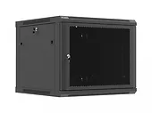 Lanberg Szafa instalacyjna rack wisząca 19 cali 9U 600x600 czarna drzwi     perforownae ( flat pack)