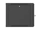 Lanberg Szafa instalacyjna rack wisząca 19 cali 9U 600x600 czarna drzwi     perforownae ( flat pack)