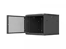 Lanberg Szafa instalacyjna rack wisząca 19 cali 9U 600x600 czarna drzwi     perforownae ( flat pack)