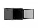 Lanberg Szafa instalacyjna rack wisząca 19 cali 9U 600x600 czarna drzwi     perforownae ( flat pack)