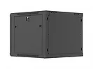 Lanberg Szafa instalacyjna rack wisząca 19 cali 9U 600x600 czarna drzwi     perforownae ( flat pack)