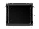 Lanberg Szafa instalacyjna rack wisząca 19 cali 9U 600x600 czarna drzwi     perforownae ( flat pack)