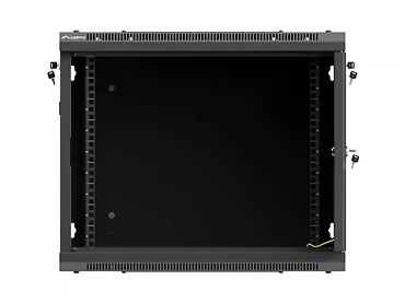 Lanberg Szafa instalacyjna rack wisząca 19 cali 9U 600x600 czarna drzwi     perforownae ( flat pack)