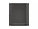 Lanberg Szafa instalacyjna rack wisząca 19 cali 12U 540x350 czarna drzwi przeszklone (flat pack)