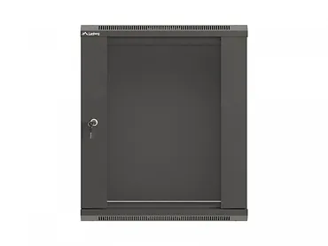 Lanberg Szafa instalacyjna rack wisząca 19 cali 12U 540x350 czarna drzwi przeszklone (flat pack)