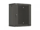 Lanberg Szafa instalacyjna rack wisząca 19 cali 12U 540x350 czarna drzwi przeszklone (flat pack)