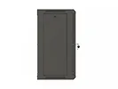 Lanberg Szafa instalacyjna rack wisząca 19 cali 12U 540x350 czarna drzwi przeszklone (flat pack)