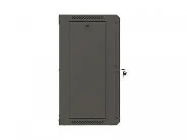 Lanberg Szafa instalacyjna rack wisząca 19 cali 12U 540x350 czarna drzwi przeszklone (flat pack)