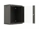 Lanberg Szafa instalacyjna rack wisząca 19 cali 12U 540x350 czarna drzwi przeszklone (flat pack)
