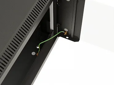 Lanberg Szafa instalacyjna rack wisząca 19 cali 12U 540x350 czarna drzwi przeszklone (flat pack)