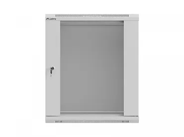 Lanberg Szafa instalacyjna rack wisząca 19 cali 12U 540x350 szara drzwi przeszklone (flat pack)