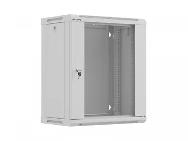 Lanberg Szafa instalacyjna rack wisząca 19 cali 12U 540x350 szara drzwi przeszklone (flat pack)