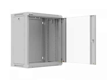 Lanberg Szafa instalacyjna rack wisząca 19 cali 12U 540x350 szara drzwi przeszklone (flat pack)