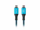Lanberg Kabel USB-C M/M USB4 0,5m 240W 8K 60HZ czarno-niebieski